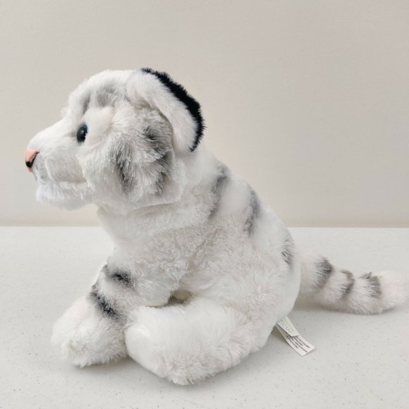 Destination Nation Plush White Tiger Cub Soft Stuffed Animal Gift Toy - Picture 2 of 9
